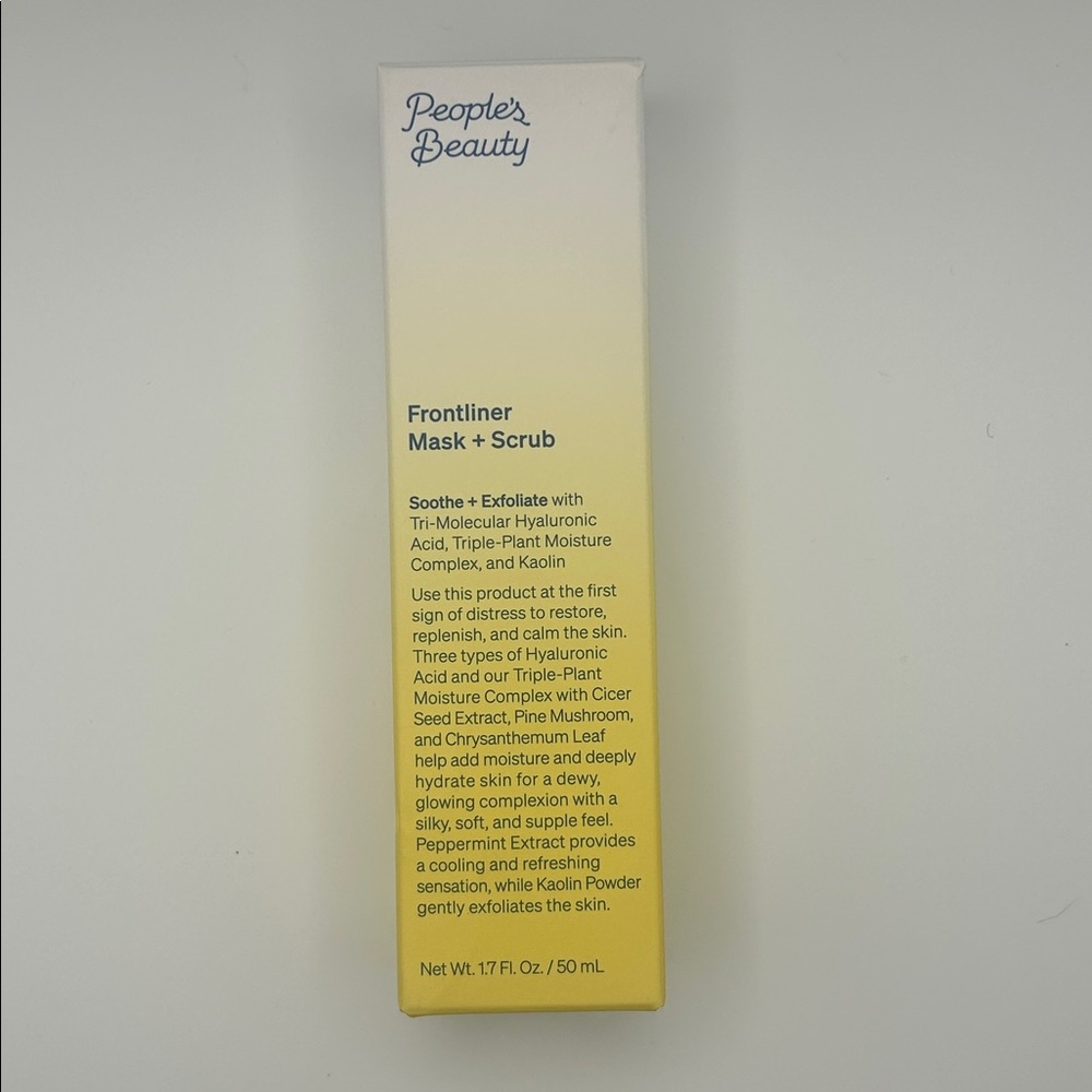 NEW People’s Beauty Frontliner Mask + Scrub